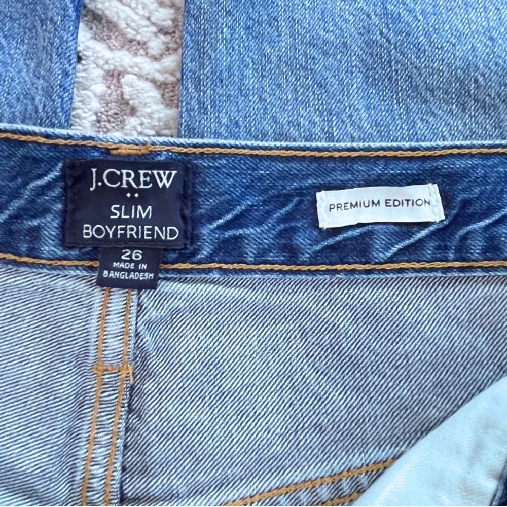 NWOT J. Crew Premium Edition Slim Boyfriend Patchwork Jean - Picture 10 of 16